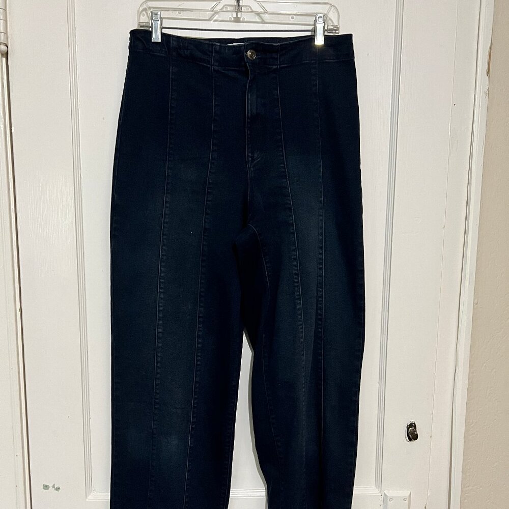 Sofia Diana Flare Jeans Stretch Ultra High Rise Dark Wash Size 12